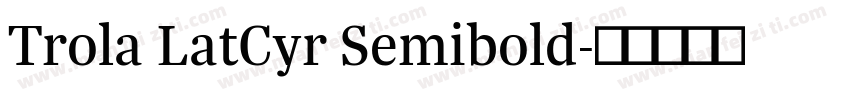 Trola LatCyr Semibold字体转换
